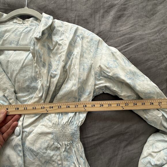 For Love and Lemons Blazer Mini Dress Blue and White Chantal Large - Picture 5 of 12